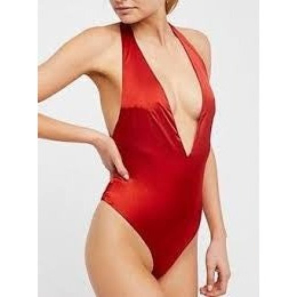 For Love & Lemons Satin Aries Bodysuit Small NWOT